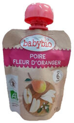 BabyBio Piure de pere si flori de portocal +6 luni, 90g, BabyBio
