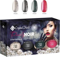 Crystal Nails Pearly Noir 3 STEP CrystaLac készlet (4x4 ml)