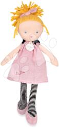 Doudou Păpușa Inès Having Fun Jolijou 36 cm cu păr blond în rochie roz din material fin de la 5 ani (JJ6012) Papusa