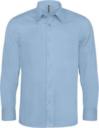 Kariban Férfi ing Kariban KA529 Long-Sleeved Cotton/Elastane Shirt -3XL, Light Blue