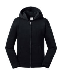 Russell Gyerek kapucnis hosszú ujjú pulóver Russell Europe Kids' Authentic Zipped Hood Sweat 3XL (164/13-14), Fekete