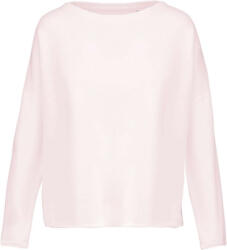 Kariban Női pulóver Kariban KA471 Ladies' Oversized Sweatshirt -L/XL, Pale Pink