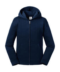 Russell Gyerek kapucnis hosszú ujjú pulóver Russell Europe Kids' Authentic Zipped Hood Sweat M (116/5-6), Sötétkék (navy)