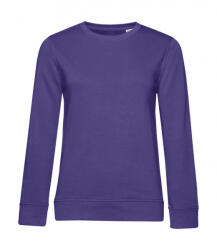 B&C Collection Női hosszú ujjú organikus pulóver B and C Organic Crew Neck /women French Terry L, Sugárzó lila