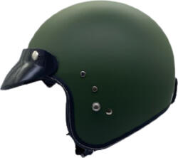 ZEUS 380F Matt Green Cască Moto Jet DOT / ECE 22.05 1050gr cu Sunvisor 28605490 (28605490)