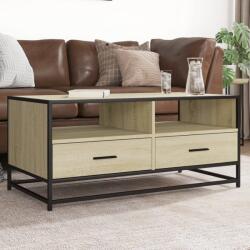 vidaXL sonoma tölgy szerelt fa és fém dohányzóasztal 100x50x45 cm (848785) - pepita