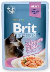 Brit Premium Cat Delicate fillets in gravy lazacos mártással sterilizált macskáknak 24x85g