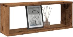 vidaXL 4 db antik fa színű szerelt fa fali kockapolc 60 x 15 x 23 cm (856587)
