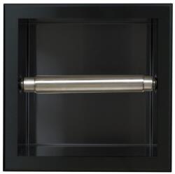 BALNEO Suport hartie igienica incastrat Balneo Wall-Box negru periat (PB-BL1)