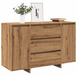 vidaXL kézműves tölgy színű szerelt fa tálalószekrény 120x41x75 cm (856795)