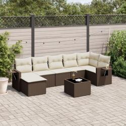 vidaXL 8 részes barna polyrattan kerti ülőgarnitúra párnákkal (3220492)