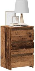 vidaXL 2 db antik fa színű szerelt fa éjjeliszekrény 40x35x62, 5 cm (856523)