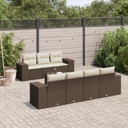 vidaXL 8 részes barna polyrattan kerti ülőgarnitúra párnákkal (3254670)
