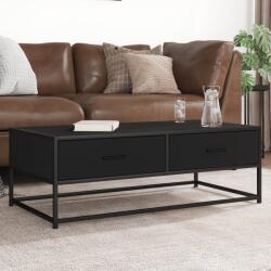 vidaXL fekete szerelt fa és fém dohányzóasztal 100 x 50 x 35 cm (848779)