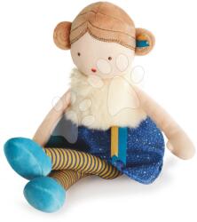 Doudou Rongybaba Céleste Vintage Having Fun Jolijou 30 cm barna hajjal kék ruhában puha anyagból 5 évtől (DC3627)
