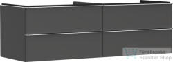 Hansgrohe XELU Q 156x57 cm-es 4 fiókos fali szekrény mosdópulthoz, króm fogantyúval, matt gyémántszürke 54091000 (54091000)