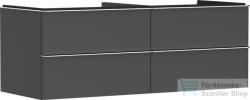 Hansgrohe XELU Q 136x57 cm-es 4 fiókos fali szekrény mosdópulthoz, króm fogantyúval, matt gyémántszürke 54087000 (54087000)
