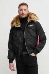 Alpha Industries rövid kabát 45P Hooded Custom férfi, fekete, téli - fekete L