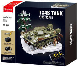 Sluban Model Bricks - T34S távirányítós harckocsi építőjáték készlet (M38-B7072) - slubanepitojatek