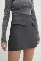 Answear. LAB szoknya szürke, mini, harang alakú - szürke S - answear - 10 990 Ft
