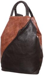 Hernan Bag's Collection Hernan fekete-barna női hátitáska (HB0137# BLACK/COFFEE)