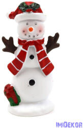  Csíkos sálas hóember figura ajándékkal 9cm