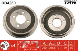 TRW Tambur frana TRW DB4260 - centralcar