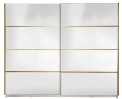 Spectral Mobila Gold Dulap 2500 Crem cu usi cu oglinda + 1 Comoda Garderoba