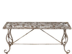 Clayre & Eef Masuta fier alb maro vintage 105x35x44 cm (5Y1243)