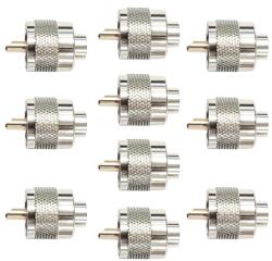 PNI Set cu 10 bucati mufa PNI PL259 short pentru cablu RG58 cu pin central aurit 6 mm (PNI-PL-6-GP-10)