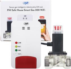 PNI Kit senzor gaz inteligent si electrovalva PNI Safe House Smart Gas 300 WiFi cu alertare sonora, aplicatie de mobil Tuya Smart, (PNI-SHS300)