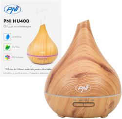 PNI Difuzor aromaterapie PNI HU400 pentru uleiuri esentiale, cu ultrasunete, 400 ml, timer, 7 culori LED, inchidere automata, lighti (PNI-HU400)