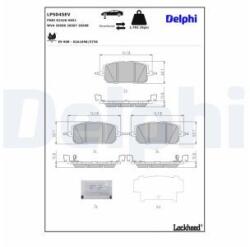 DELPHI set placute frana, frana disc DELPHI LP5045EV (LP5045EV)