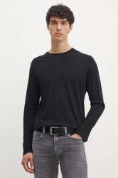 Sisley pamut hosszúujjú fekete, sima, 3WF0S1013 - fekete L - answear - 8 090 Ft