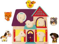 Janod Puzzle muzical din lemn Janod - Micii mei prieteni (J07078)