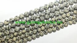  Matt Dalmata Jáspis Ásványgyöngy 10mm