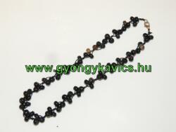 Fekete Achát Ásvány Nyaklánc 47, 5cm
