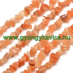 Vörös Aventurin Ásványtörmelék Füzér Ásvány Splitter 5-8mm (80cm)