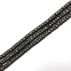  Fekete Kókusz Fagyöngy Korong Gyöngyfüzér 5-6x2-4mm
