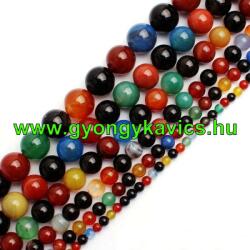  Színes Achát Ásványgyöngy 8mm
