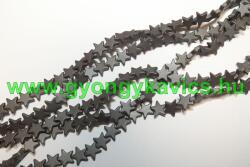  Matt Hematit Csillag Ásványgyöngy 8x3mm