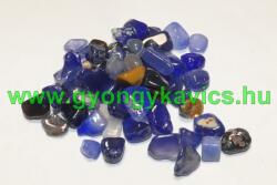 Kék Színes Achát Ásványtörmelék 8-19x2-6mm 19-20g