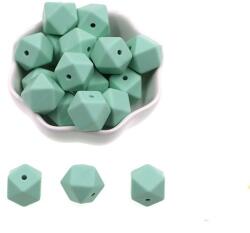  Türkiz (7) Hexaéder Szilikon Gyöngy 17mm