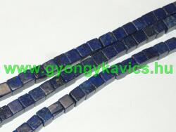  Lazurit Lápisz Lazuli Kocka Ásványgyöngy Gyöngyfüzér 6x6mm
