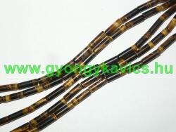 Tigrisszem Oszlop Ásványgyöngy Gyöngyfüzér 5x13mm