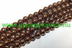  Bronz Színű Üveggyöngy Gyöngyfüzér 8mm