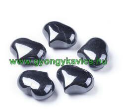 Hematit Szív Ásvány Marokkő 20x25x11-13mm