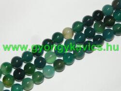 Zöld Ónix Achát (2) Ásványgyöngy 10mm