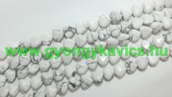 Howlit Szív Ásványgyöngy Gyöngyfüzér 10x10x5mm