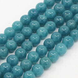 Akvamarin Jade (sötét) Ásványgyöngy 6mm